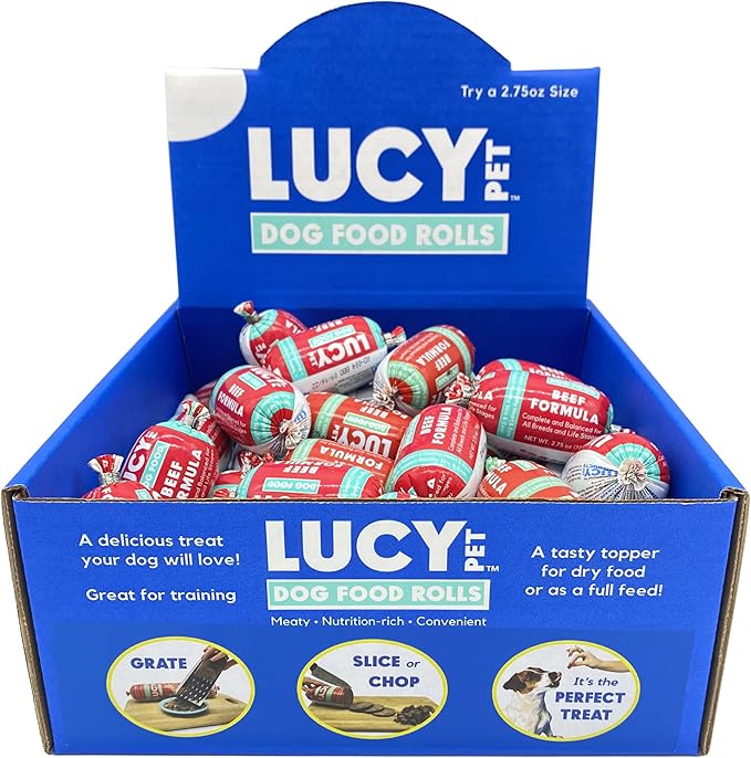Lucy Pet Products Beef Formula Dog Food Roll 36 Count 2.75 Ounce Rolls, 100600044