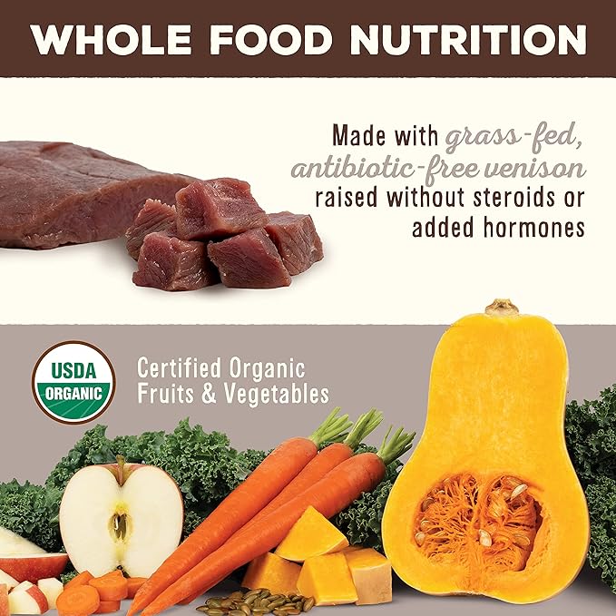Primal Freeze Dried Dog Food Nuggets, Venison; Complete & Balanced Meal; Also Use as Topper or Treat; Premium, Healthy, Grain Free, High Protein Raw Dog Food, 5.5 oz