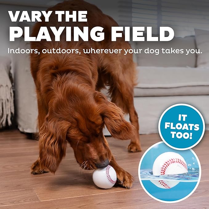 Outward Hound Sport Ballz Baseball Treat-Dispensing Fetch Ball Dog Toy