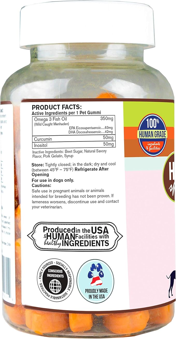 Licks Pill-Free Dog Skin and Allergy Gummies - Omega 3 Dog Allergy Relief - Dog Vitamins & Supplements for Itch Relief - Turmeric Supplement for Dog Skin - Dog Vitamin Gummies - 90 Gummies