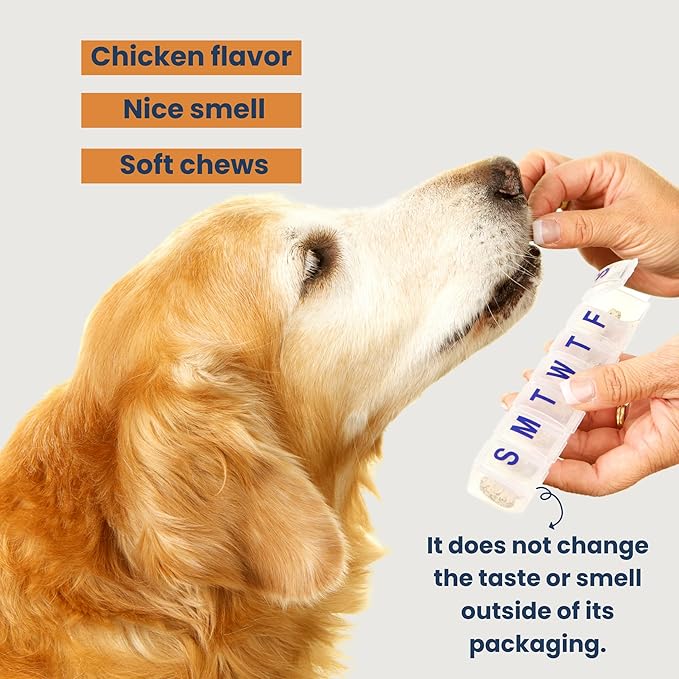 Probiotic for Dogs - 120 Chicken Flavored Soft Chews, Natural Dog Probiotics for Digestive Health, Gut Health for Dogs, Anxiety and Gas Relief, Diarrhea Control, 1 Billion CFU