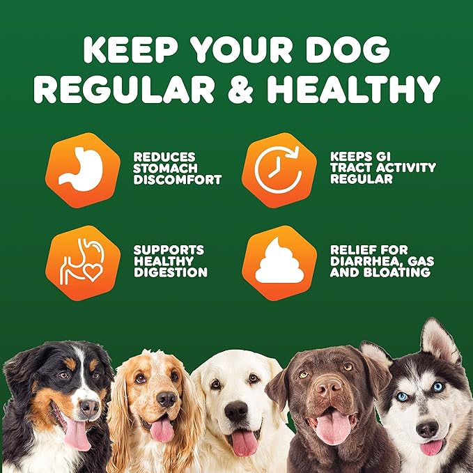 Probiotic Dog Chews for Dog Digestive Enzymes - Dog Diarrhea & Natural Allergy Relief - Puppy Probiotic Chews - Dog Allergy Chews - Pack of 120 Chews