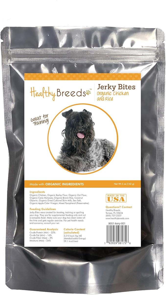 Healthy Breeds Kerry Blue Terrier Jerky Bites Chicken & Rice Recipe Dog Treats 5 oz
