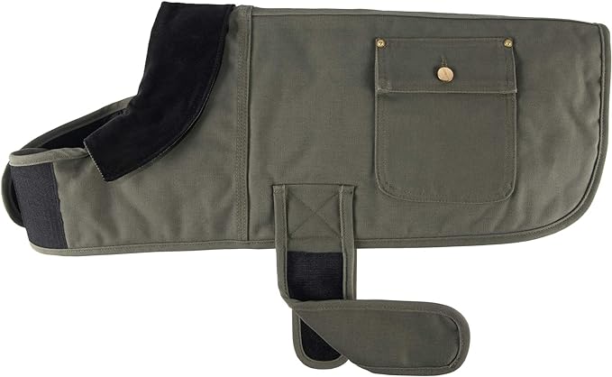 Carhartt Firm Duck Insulated Dog Chore Coat Army Green/Brass , Large