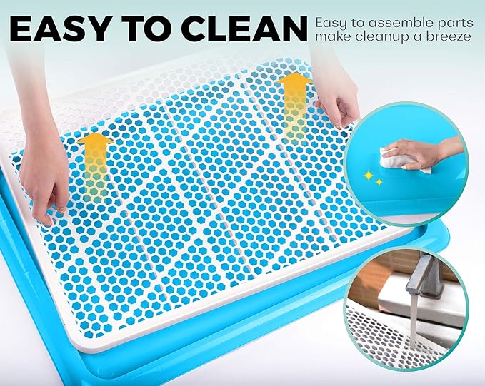 Pet Awesome Dog Potty Tray/Puppy Pee Pad Holder 25”x20” Indoor Wee Training for Small and Medium Dogs