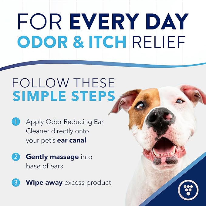 TropiClean Oxymed Cat & Dog Ear Cleaner Solution - Preventative Ear Infection Treatment For Dogs & Cats 4 Ounce