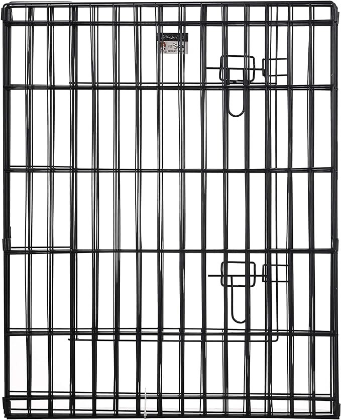 Dog Playpen - Foldable Metal Exercise Puppy Play Pen with 8 24x30in Panels - Indoor/Outdoor Pen with Door for Dogs, Cats or Small Animals by PETMAKER