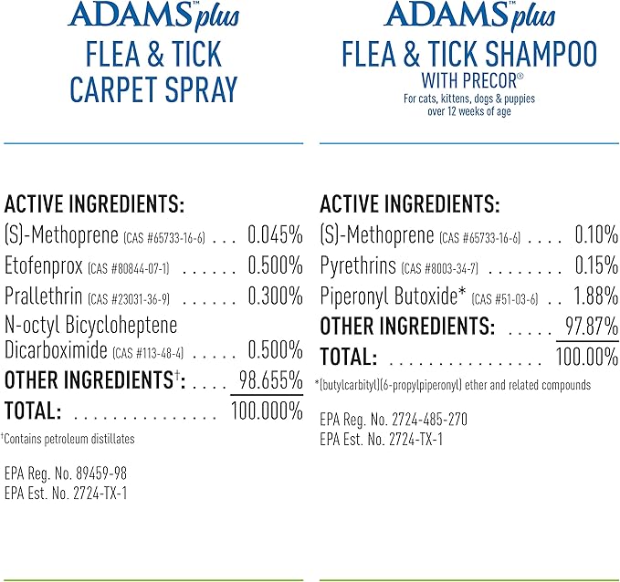 Adams Carpet Spray + Shampoo Bundle
