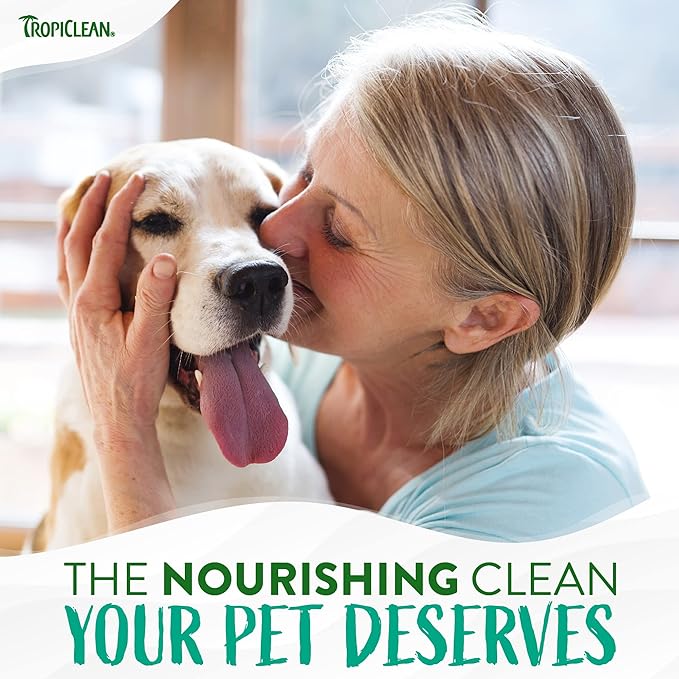 TropiClean Medicated Dog Shampoo for Allergies and Itching | Tea Tree & Oatmeal | Pet Shampoo Derived from Natural Ingredients for Sensitive Skin | Made in the USA | 20 oz.