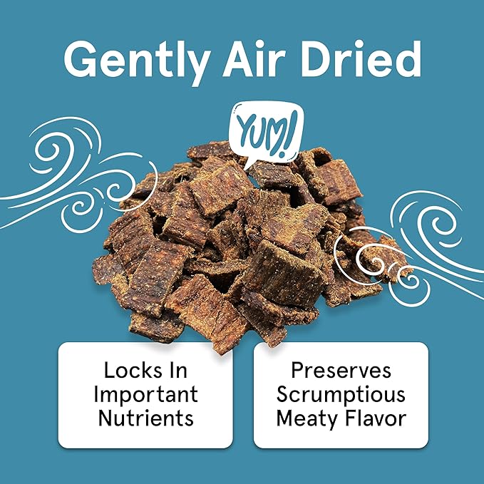 Real Meat Dog Treats - Two 12oz Bag of Bite-Sized Air-Dried Fish & Venison Jerky for Dogs - Grain-Free Jerky Dog Treats Made up of 95% All-Natural, Human-Grade, Free-Range Venison & Ocean-Caught Fish
