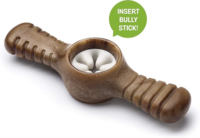 Benebone Pawplexer Interactive Treat Dispensing Tough Dog Puzzle Chew Toy, Made in USA, Large, Real Bacon Flavor