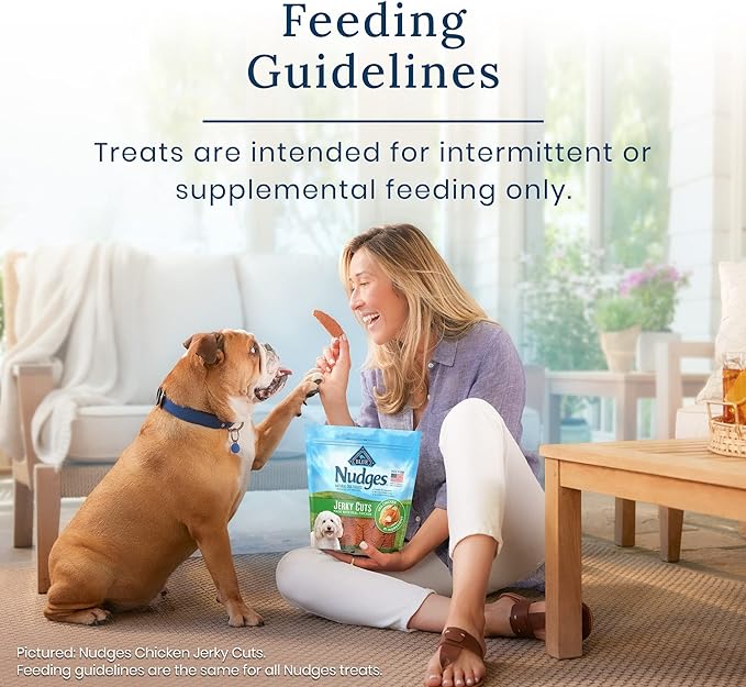 Blue Buffalo Nudges Jerky Cuts Natural Dog Treats, Chicken, 36oz