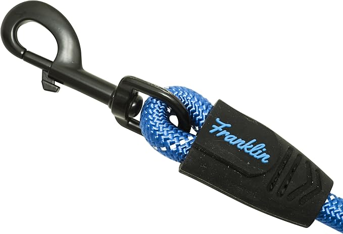 Franklin Pet Supply Nylon Dog Leash – Rope – Reflective – Dog Training – 6 Foot – Dog Walking – Ultra Strong – Blue