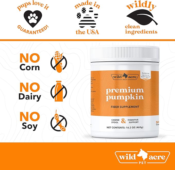 Pumpkin Powder for Dogs - No More Diarrhea or Scoots! - Digestive Puree Treat or Food Topper - Fiber Supplement for Dogs with Prebiotics, 16oz