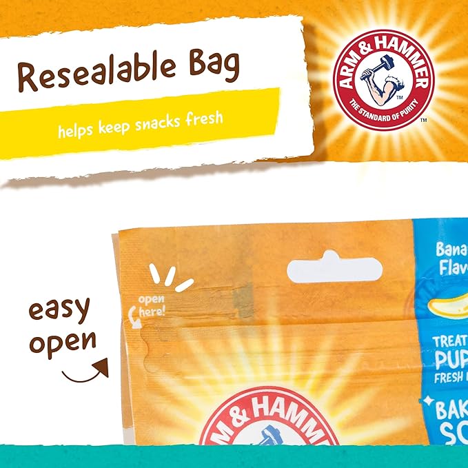 Arm & Hammer Fruit Twisters Fresh Breath Dental Treats for Dogs in Banana Flavor, Medium Dog Dental Chews Fight Bad Breath, Plaque & Tartar Without Brushing (Pack of 24, 192 Count Total)
