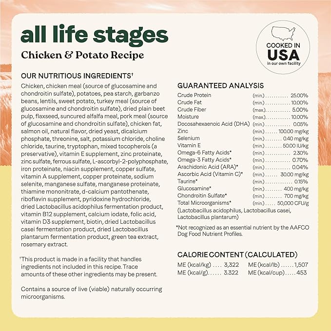 Canidae All Life Stages Real Chicken & Poato Recipe – High Protein and Grain-Free Premium Dry Dog Food for All Ages, Breeds, and Sizes– 24 lbs.