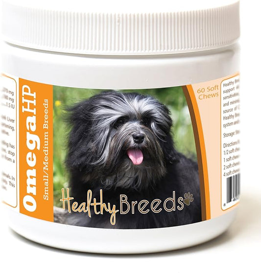 Healthy Breeds Lowchen Omega HP Fatty Acid Skin and Coat Support Soft Chews 60 Count