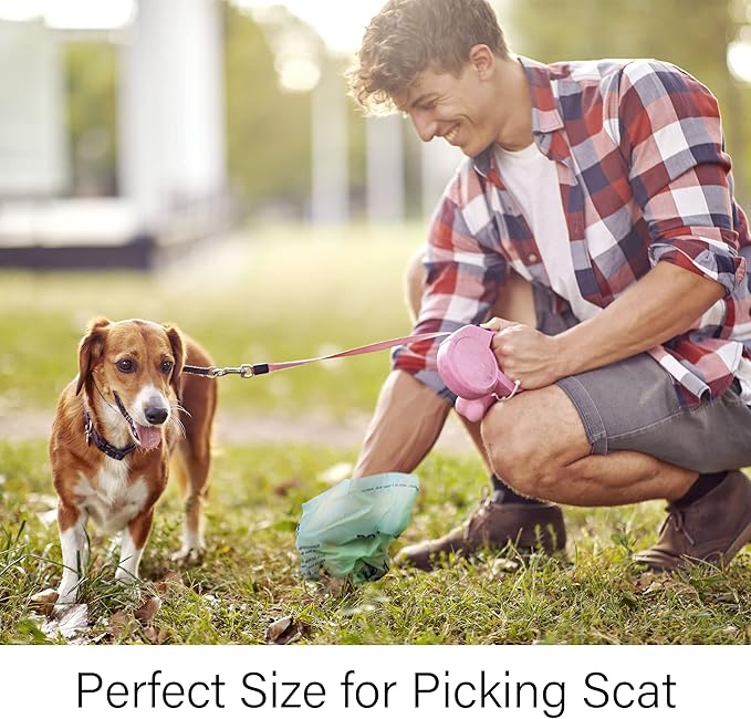 Home Compostable Dog Poop Bags, 70 Counts with Holder, Biodegradable Doggy Poop Bags, Plant-Based Pet Waste Bags, Extra Thick & Leak Proof, Unscented
