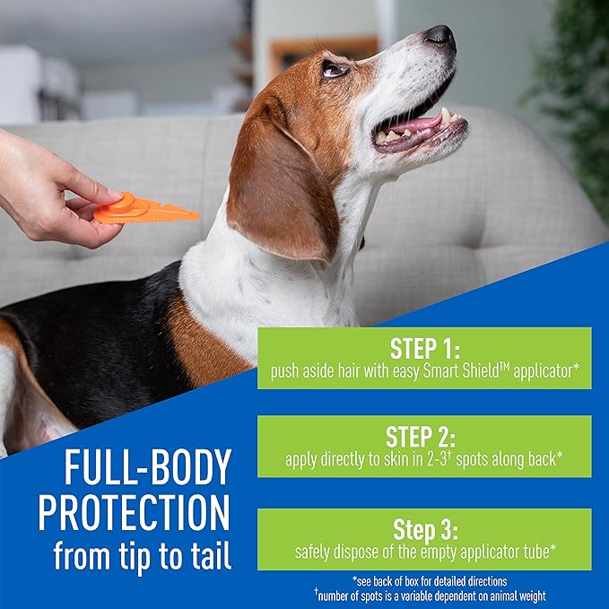 Adams Plus Flea & Tick Prevention Spot On for Dogs 15-30 Pounds, 12 Weeks & Older, 3-Month Supply, Kills Fleas, Flea Eggs, Flea Larvae & Brown Dog & Deer Ticks, Kills & Repels Mosquitoes For 30 Days