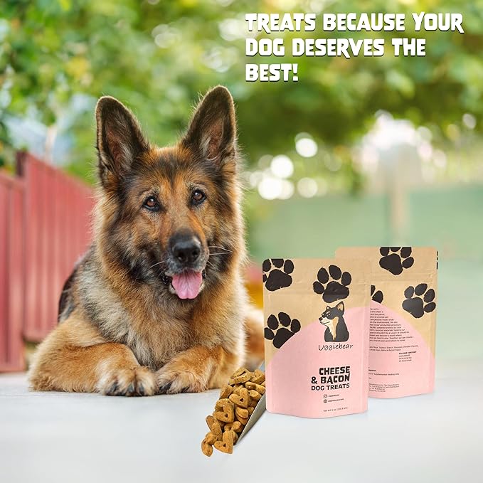 All Natural, Made in The USA, and Grain Free Dog Treats, Cheese & Bacon Flavor, Low Calorie, 100% Recycled Packaging
