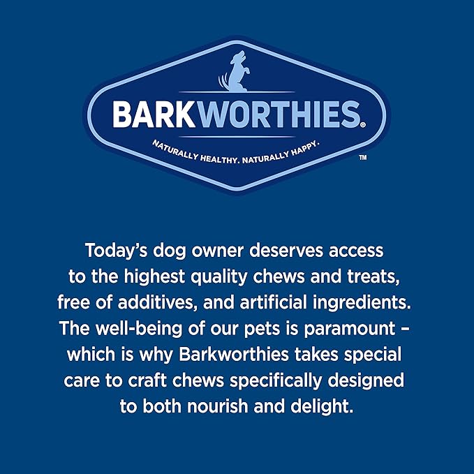 Barkworthies Odor-Free 12-inch Bully Sticks (3 Pack) - Healthy Dog Chews - Protein-Packed, Highly Digestible, All-Natural Rawhide Alternative Dog Treats - Promotes Dental Health