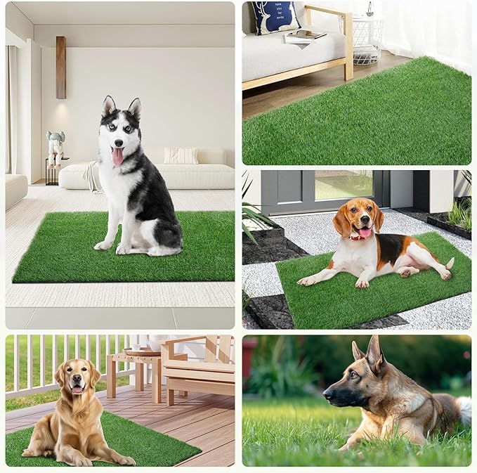 LOOBANI 51in x 32in Grass Pad for Dogs Potty Training Excellent Drainage Artificial Grass Pee Pad for Dogs Turf Fake Grass Potty Easy to Clean Indoor Outdoor