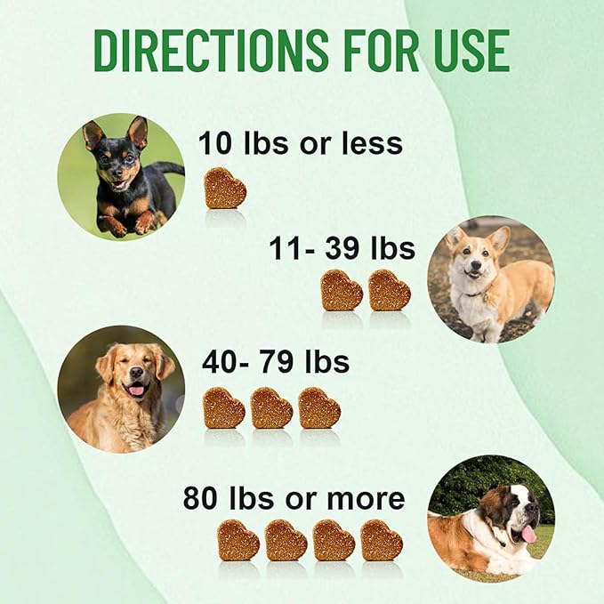 Allergy Relief Chews: Soothe Itchy Dogs with Immunity Support – Dog Allergy Chews, Probiotics for Dogs, Seasonal Allergies, Skin and Coat Supplement - 60 Tasty Bites, Brown