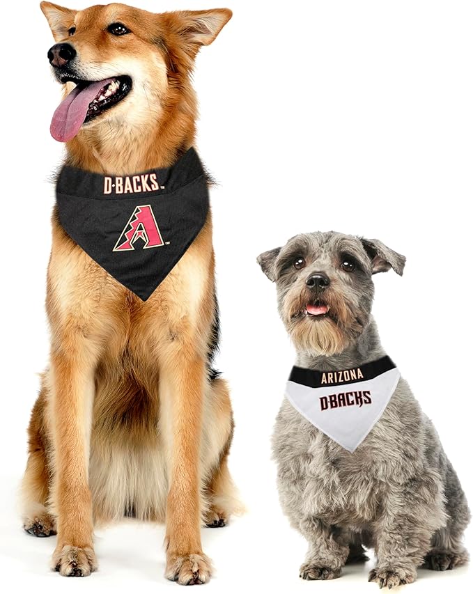 Pets First DMB-3217-S-M MLB Arizona Diamondbacks Reversible Pet Bandana, Small/Medium, MLB Team Color