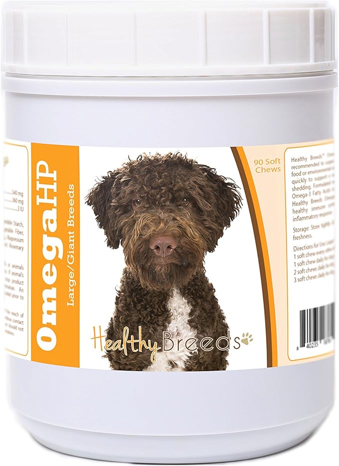 Healthy Breeds Lagotti Romagnoli Omega HP Fatty Acid Skin and Coat Support Soft Chews 90 Count