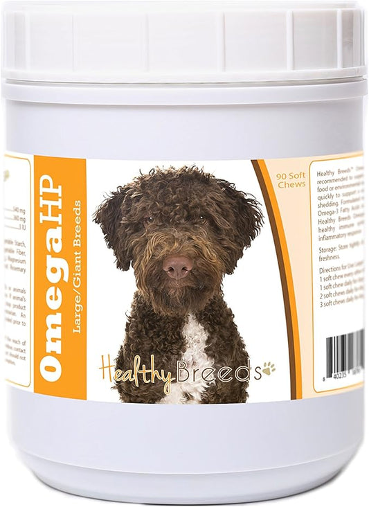 Healthy Breeds Lagotti Romagnoli Omega HP Fatty Acid Skin and Coat Support Soft Chews 90 Count