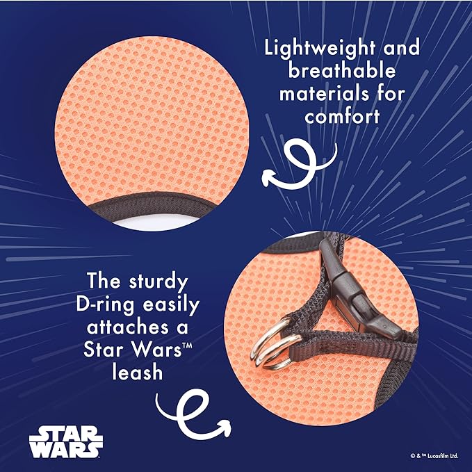 STAR WARS for Pets The Mandalorian: Mandalorian Dog Harness Large (L) | Large The Mandalorian Harness for Dogs | D Ring Pet Harness, Harness for Large Dogs
