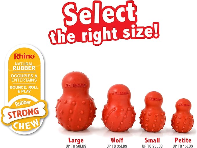 Nylabone Strong Chew Cone Stuffable Chew Toy for Dogs, Bacon Flavored Fillable Treat Toy, Small/Regular - Up to 25 Ibs. (1 Count)