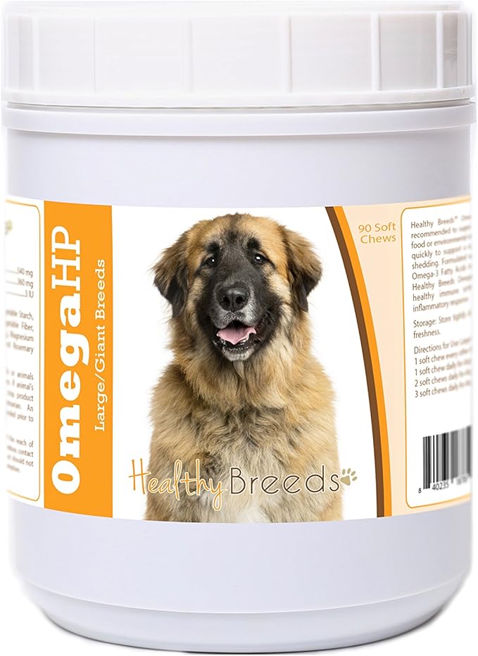 Healthy Breeds Leonberger Omega HP Fatty Acid Skin and Coat Support Soft Chews 90 Count
