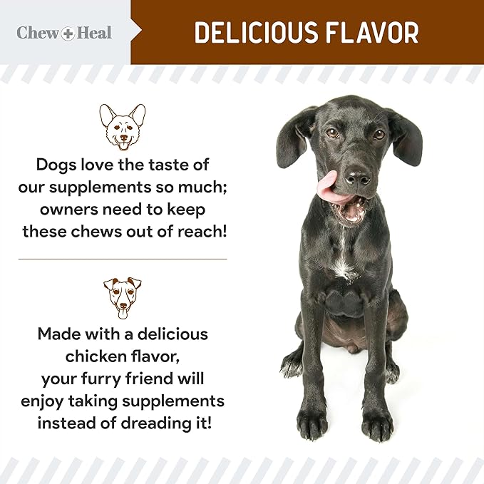 Stop The Poo Chew Coprophagia Treatment for Dogs - 120 Soft Chews - Chicken Flavor Dog Deterrent for Dogs Eating Poop - Treats Bad Breath and Boosts Gut Health - Made in USA