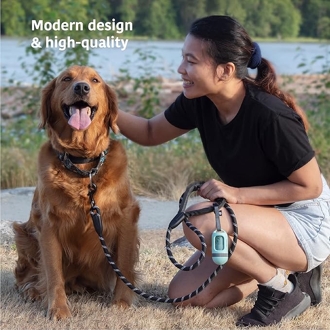 SVD.PET Dog Poop Bag Dispenser, Retractable Waste Bag Fits Any Dog Leash, Compostable Waste Bags, Poop Bag Holder, Dog Walking Accessory (Misty Jade)