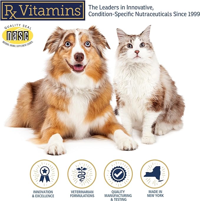 Rx Vitamins NutriCalm Dog Anxiety Relief - Dog Separation Anxiety Supplement - Calming Aid for Dogs - Keep Dog Calm for Vet, Thunder, & Travel - 50 ct