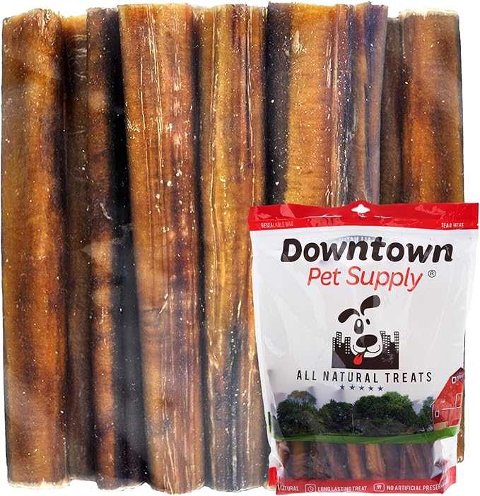 Downtown Pet Supply Bully Sticks for Dogs (6", 35-pack, Jumbo) Non-GMO, Grain Free, Rawhide Free Dog Chews Long Lasting Pizzle Sticks - Low Odor Bully Sticks for Large Dogs