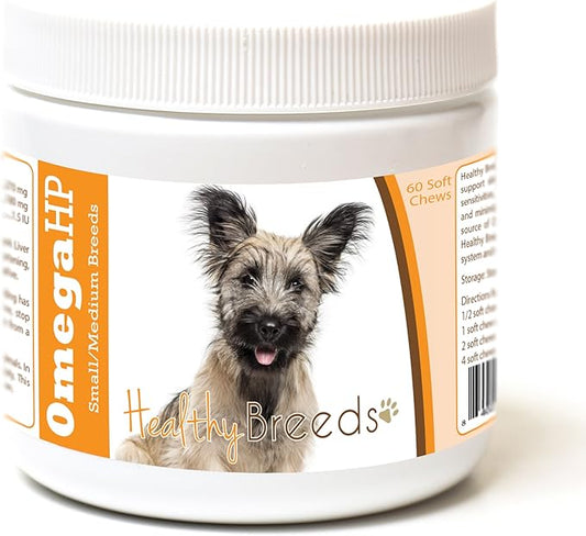 Healthy Breeds Skye Terrier Omega HP Fatty Acid Skin and Coat Support Soft Chews 60 Count