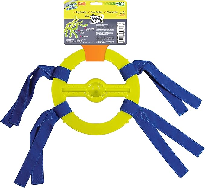 Nylabone Power Play Ring Thing Floatable Interactive Play Toy, Fetch Toy for Dogs, Medium (1 Count)