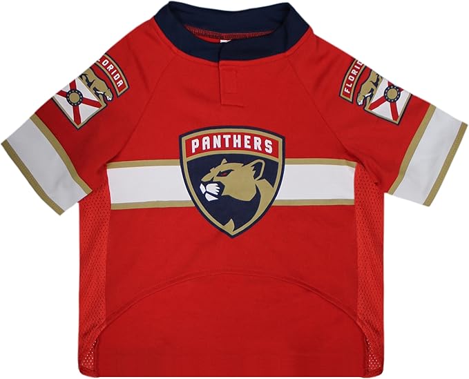 Pets First NHL Florida Panthers Jersey for Dogs & Cats, X-Small. - Let Your Pet Be A Real NHL Fan!