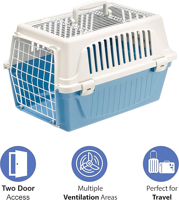 Ferplast Atlas Pet Carrier | Small Pet Carrier for Dogs & Cats w/Top & Front Door Access