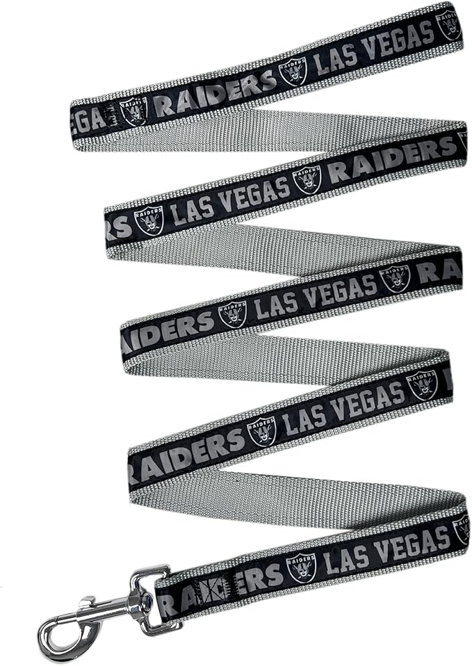 NFL PET Leash Las Vegas Raiders Dog Leash, Large Football Team Leash for Dogs & Cats. A Shiny & Colorful Cat Leash & Dog Leash Licensed by The NFL