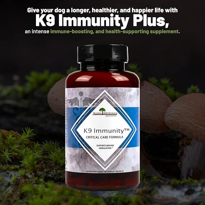 K9 Immunity, Immune Support Supplement for Dogs, Organic and Mushroom Enhanced Dog Health Supplies, Pack of 4, 90 Capsules Each