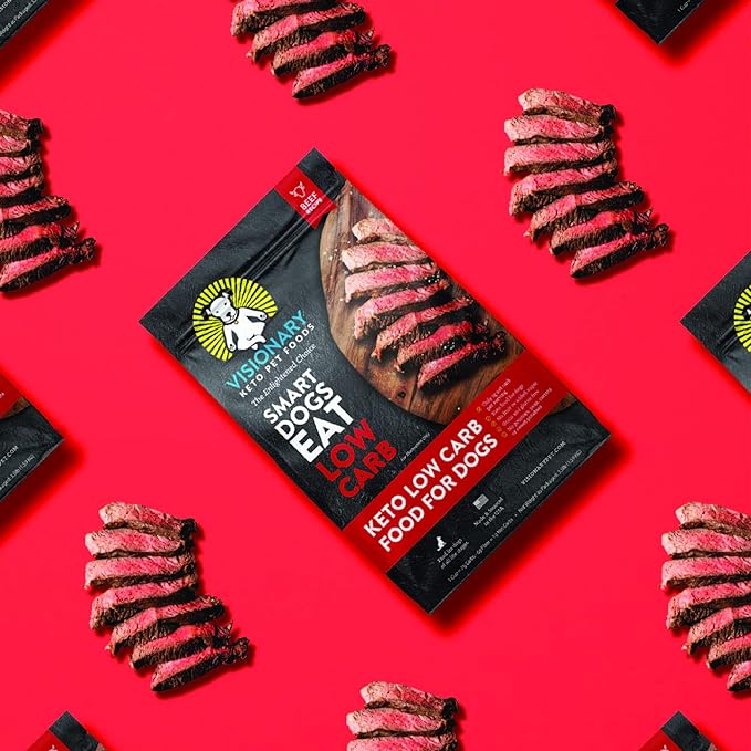Visionary Pet Foods Beef Freeze Dried Dog Food | High Protein, Low Carb and Grain Free, Made with Human Grade Ingredients for Optimal Nutrition and Digestion - Natural Beef Recipe, 25oz Bag