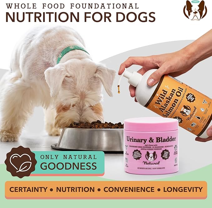 Natural Dog Company Cranberry Supplement for Dogs - Urinary & Bladder Support for Dogs - D-Mannose for Dogs Promotes Bladder Health - Turkey Flavor - Dog UTI Incontinence Supplement - 90 Soft Chews