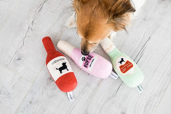 Pearhead Pet Toys, Plush Dog Squeaker Toys and Cat Teaser Toys, Dog Owner and Cat Owner Pet Toy Sets, Must Have Pet Accessories for Pet Owners