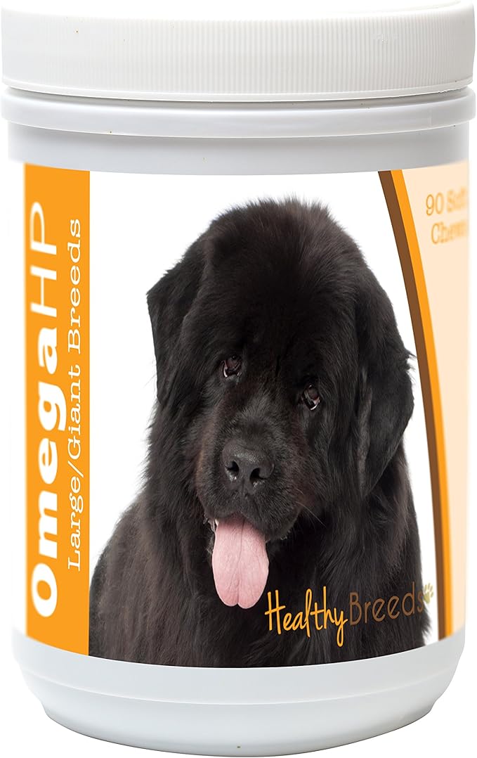 Healthy Breeds Newfoundland Omega HP Fatty Acid Skin and Coat Support Soft Chews 90 Count