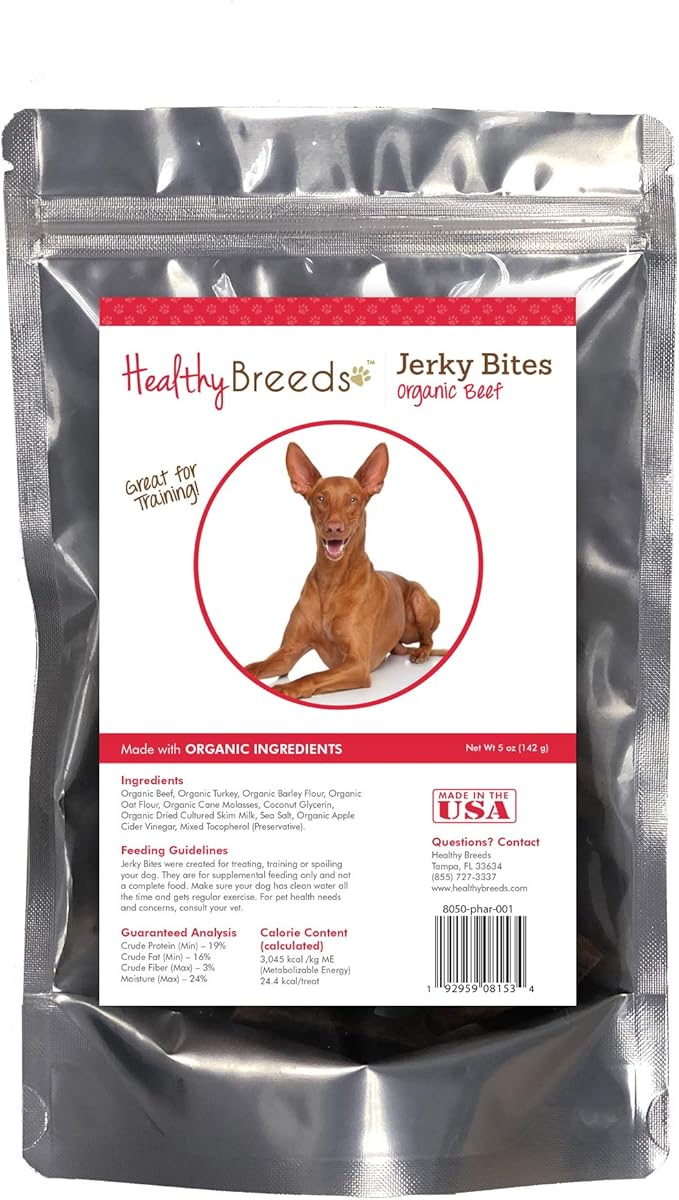 Healthy Breeds Pharaoh Hound Jerky Bites Beef Recipe Dog Treats 5 oz