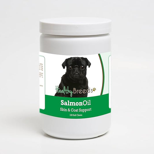 Healthy Breeds Pug Salmon Oil Soft Chews 120 Count