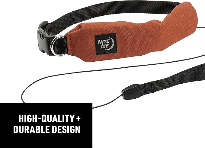 Nite Ize Raddog All-in-One Collar and Leash Combo - Heavy-Duty Dog Collar with Built-in Retractable Leash - 20" to 25" Collar - Red, X-Large